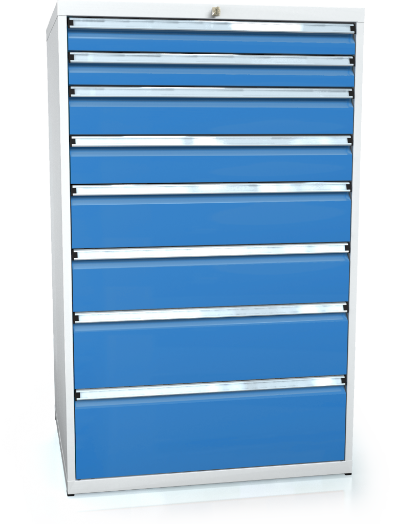 Dílenská zásuvková skříň 1373 x 860 x 750 - 8x zásuvka